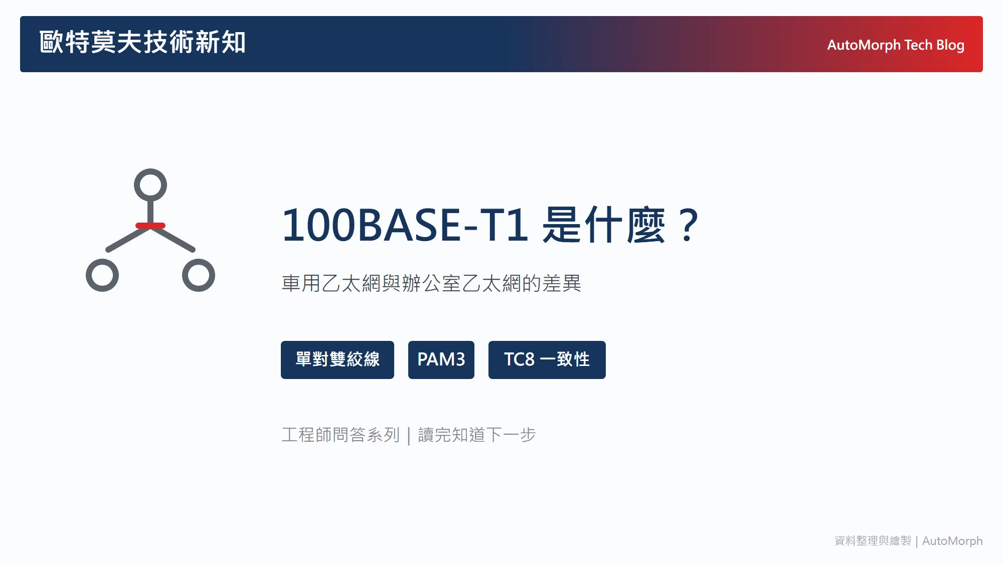 100BASE-T1 是什麼？車用乙太網與辦公室乙太網的五個差異