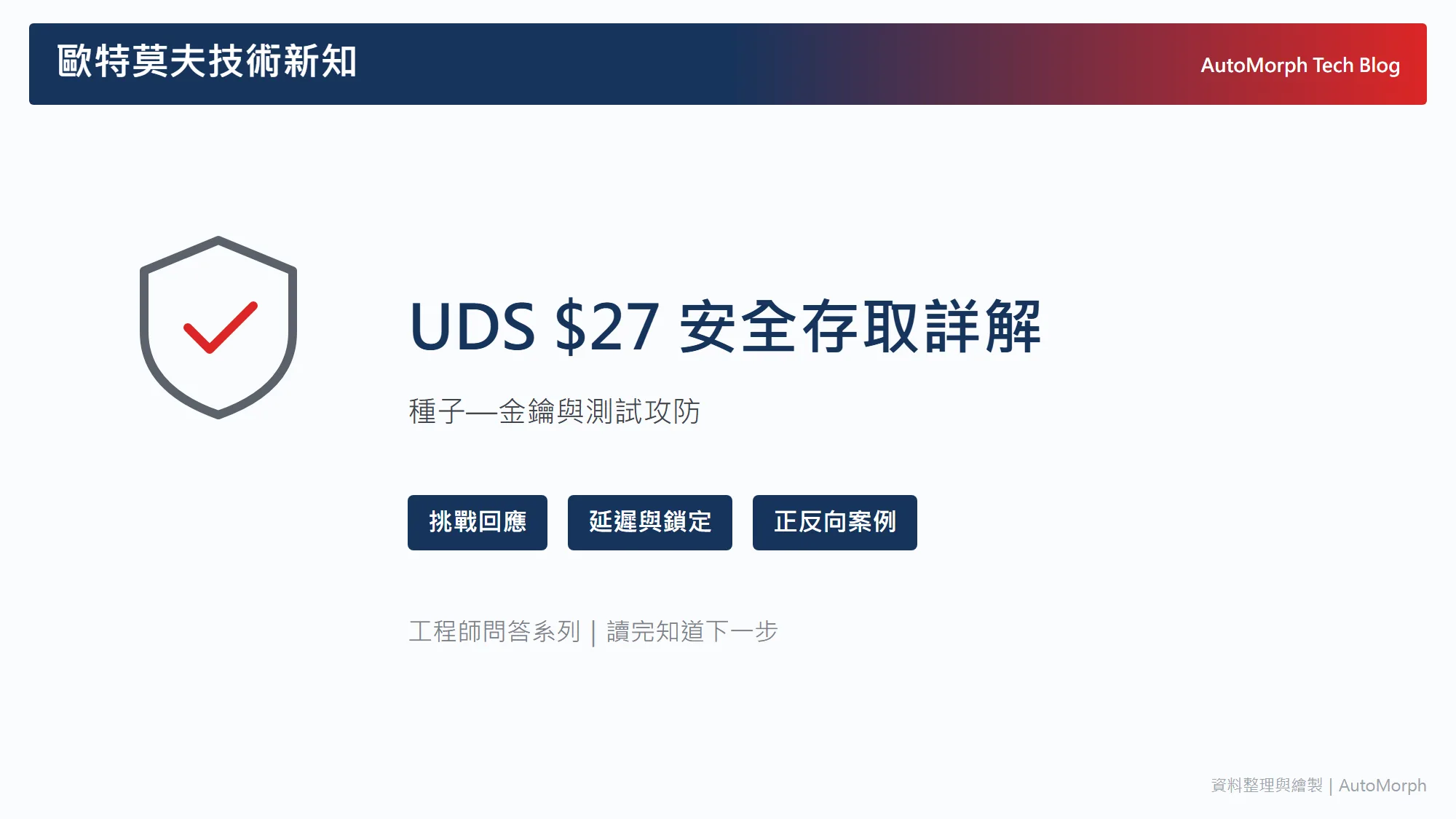 UDS $27 安全存取詳解：種子—金鑰流程與測試的攻防邊界