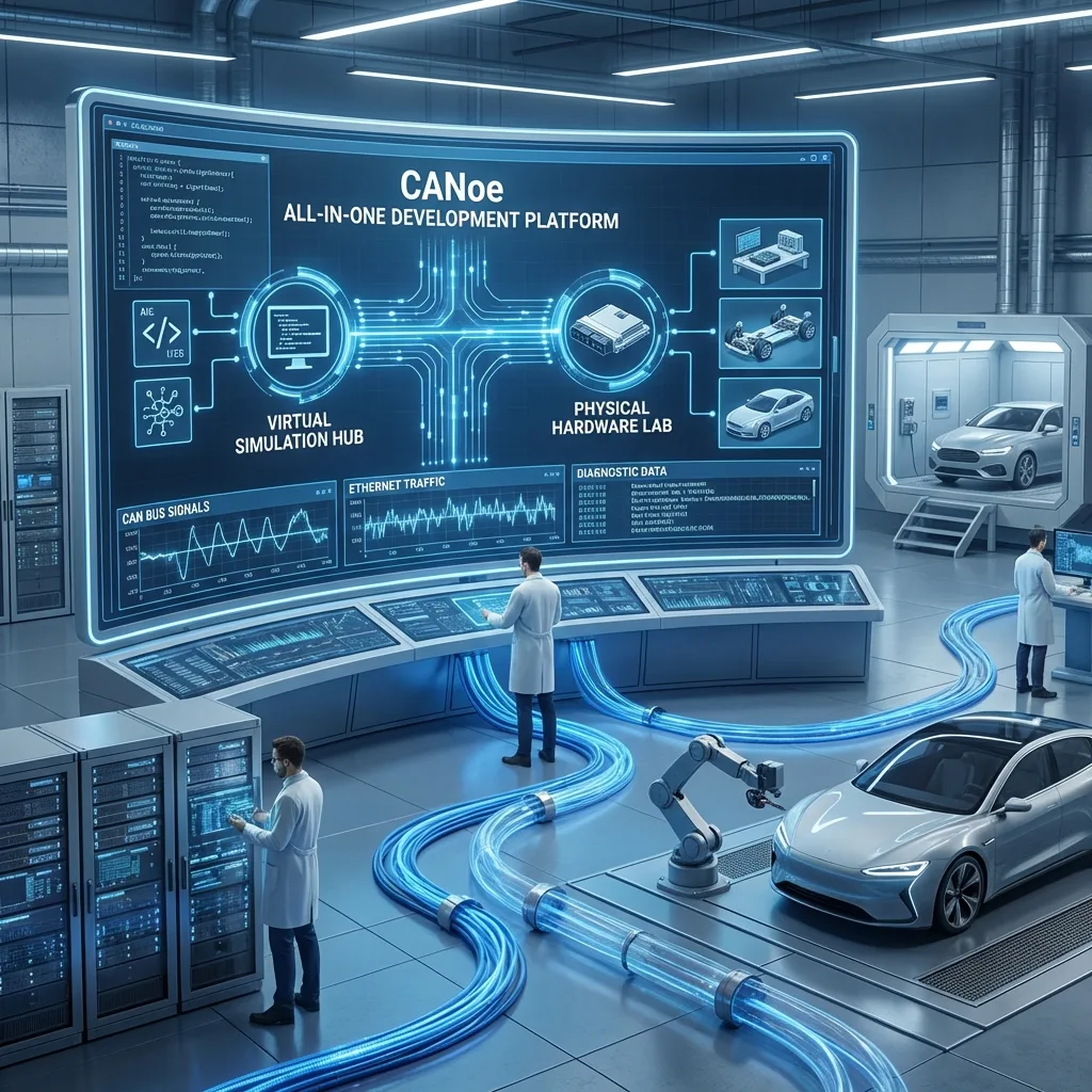 CANoe 整車測試平台：多匯流排模擬、量測與自動化驗證